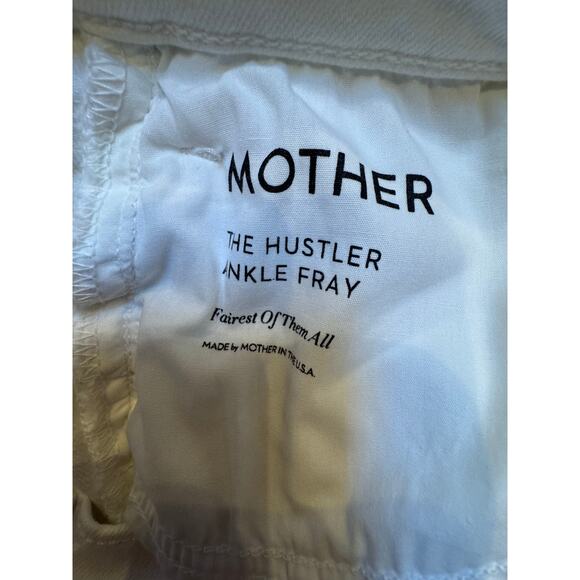MOTHER The Hustler Ankle Fray in Fairest Of Them All white size 30 (New) - Picture 9 of 11